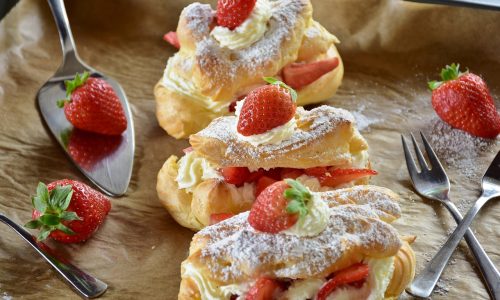 Mundo dulce y postres de restaurante